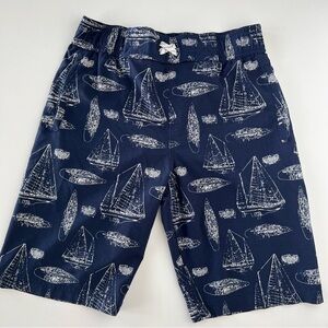 Coolibar Navy and White Swim Trunks Size M